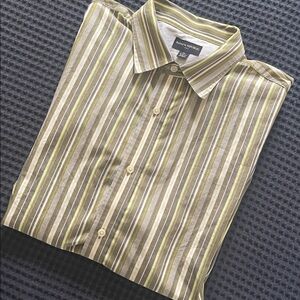 Banana Republic Men’s Cotton Multicolor Striped Dress Shirt Size XXL 18-18 1/2